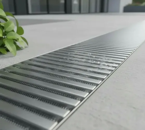 Kit com 3 Ralos Lineares em Aço Inox 100x20cm com Tela Anti-Insetos