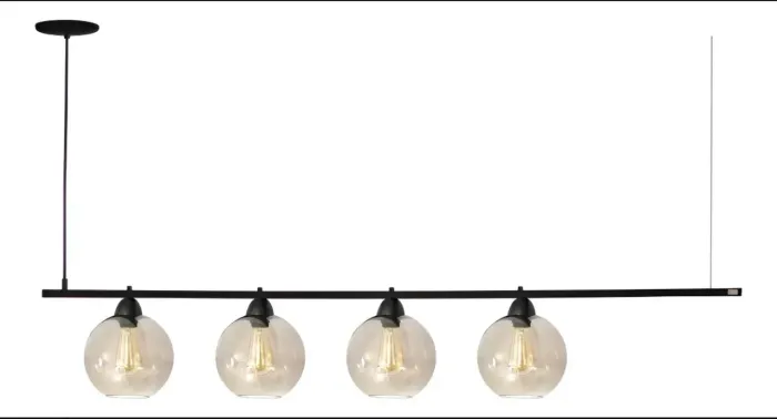 Lustre Pendente Fiora Globos Vidro Para Sala De Jantar Estar
