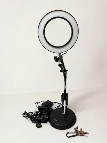* Luminária Ring Light de Mesa Articulável LED
