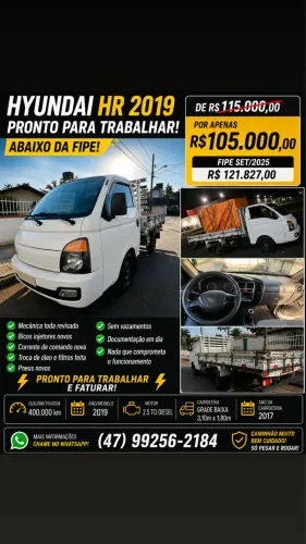 HR 2019 revisada, abaixo da FIPE, pronta para trabalho. Só pegar e rodar! 