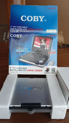 DVD portátil e sem uso 