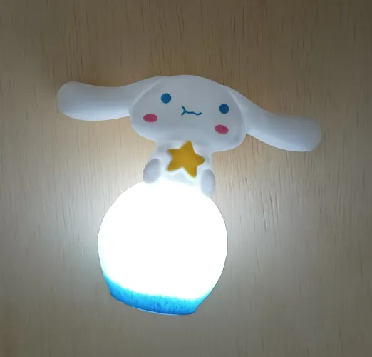 Luminária do Cinnamoroll Luz Noturna Abajur