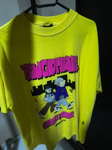 camiseta baw clothing break the circle amarela pp (cond. 9/10)