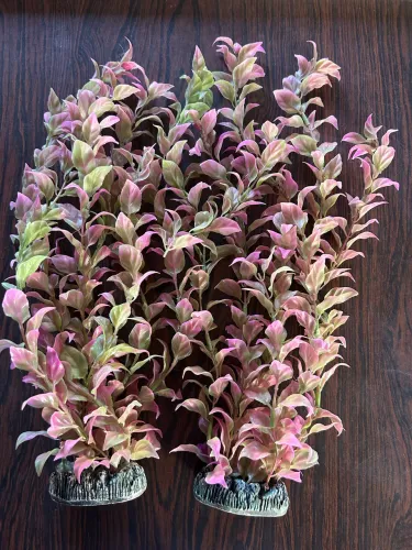 Enfeite para aquário plantas de plástico