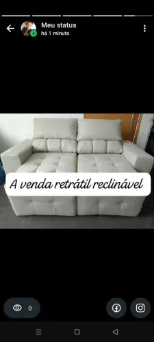 Sofá retrátil reclinável