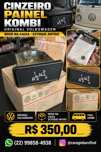 Cinzeiro Painel Kombi Original Vw Novo Na Caixa Estoque Antigo