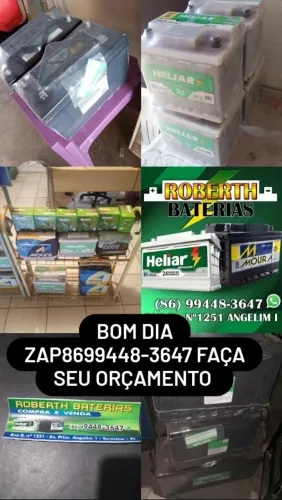 Bateria novas e usadas