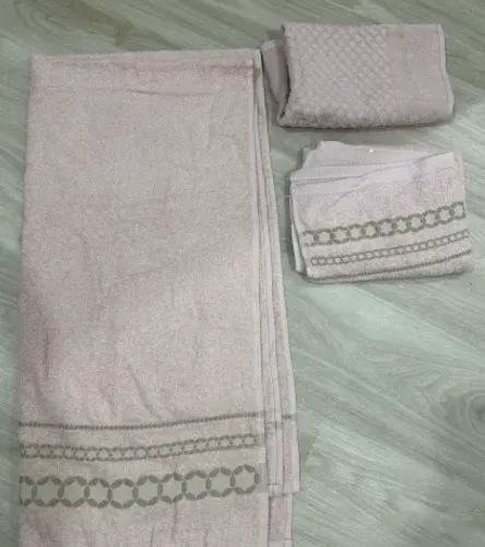 kit toalhas de 1 banho e 2 rosto rosa