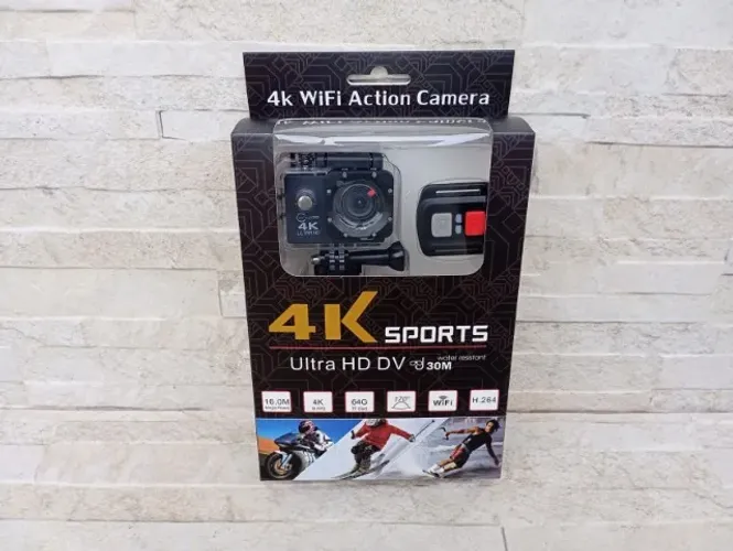 Câmera de Ação 4K Ultra HD à Prova D'água com Controle Remoto