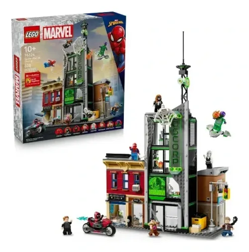 Lego 76324 Marvel Spider-man Vs. Kit Oscorp 808 Peças 808 Aventuras Urbanas Com Spider-man
