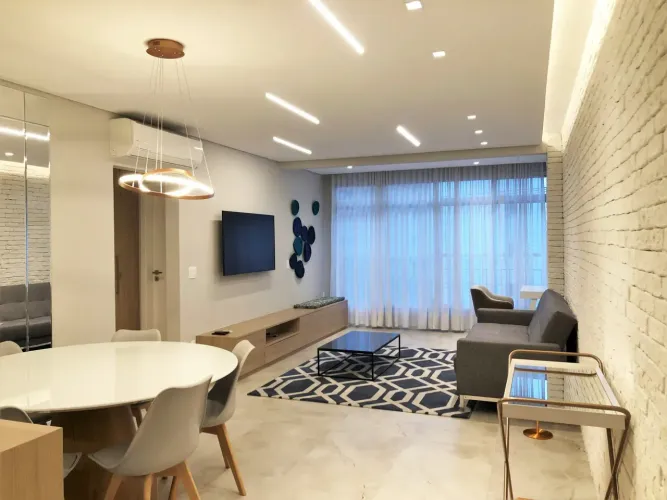Itaim Bibi - Apartamento mobiliado para alugar com 2 suítes próx. Faria Lima, Ibirapuera,