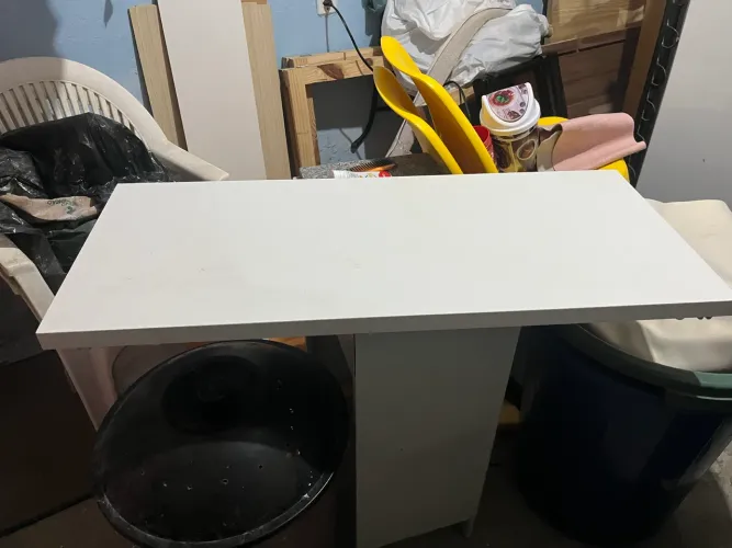 Mesa com suporte ideal para cozinha pequena