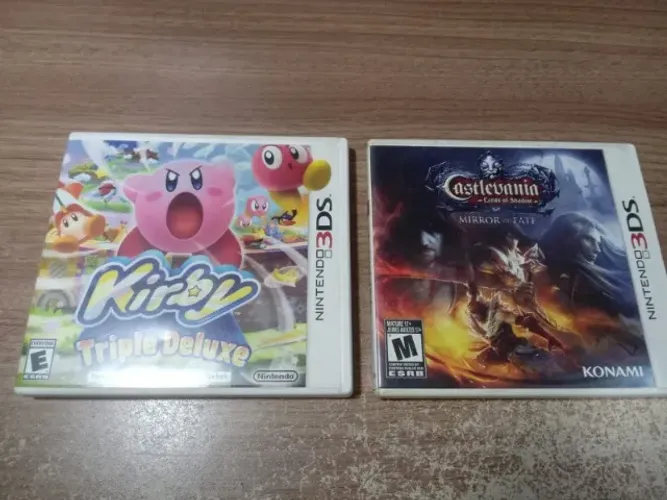 Jogos de 3ds Castlevania e Kirby Triple Deluxe