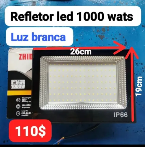 Refletor 1000 wats luz branca