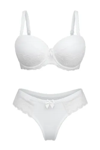 Conjunto Lingerie Renda Sutiã Bojo e Calcinha M Novo