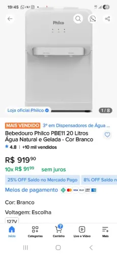 Bebedouro philco