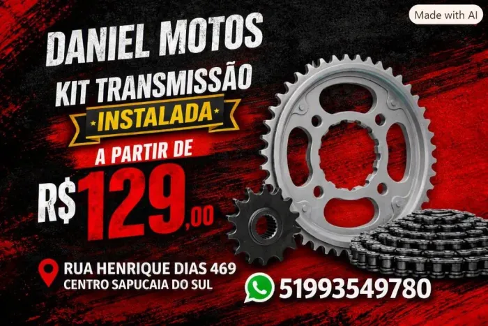 Kit relação moto Titan fan factor etc..