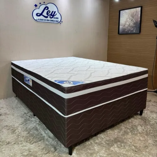Cama box Casal padrao soft luxo molas ensacadas em mega Promoção!
