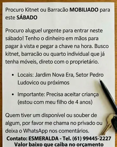 Kitnet para alugar mobiliado chamar no WhatsApp *