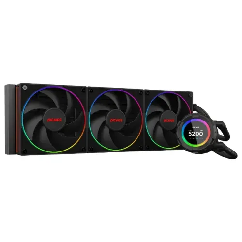Water Cooler Pcyes Vision 360Mm Black Vulcan - Tela Lcd 2,1" - Vs360Bv