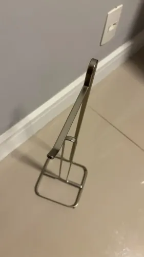 Suporte Porta Papel Higiênico De Chão 3 Rolos Dourado