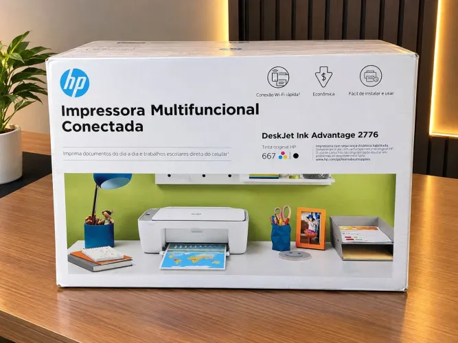 Impressora HP deskjet link adiantamento 2276 branca e bivolt