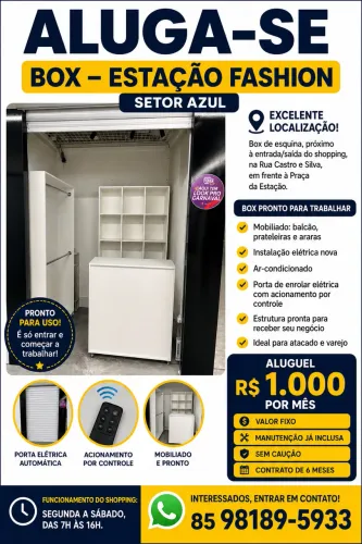 Alugo BOX no estação fashion / centro
