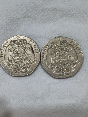 MOEDAS INGLESAS 20 PENCE 82,83,88 E 95