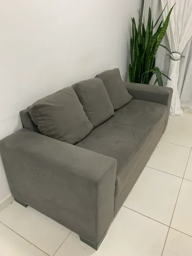 Sofá 3 lugares cinza