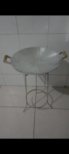 DISCO DE ARADO DE ALUMÍNIO COMPLETO COM SUPORTE E FOGAREIRO A ÁLCOOL