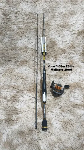 Vara 1,68m e molinete 2000 novos