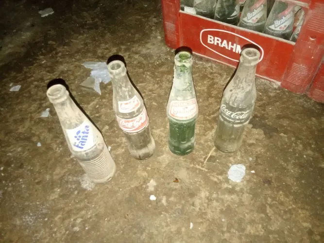 GARRAFAS DE VIDRO ANTIGAS. COCA, GUARANÁ, FANTA, BRAHMA