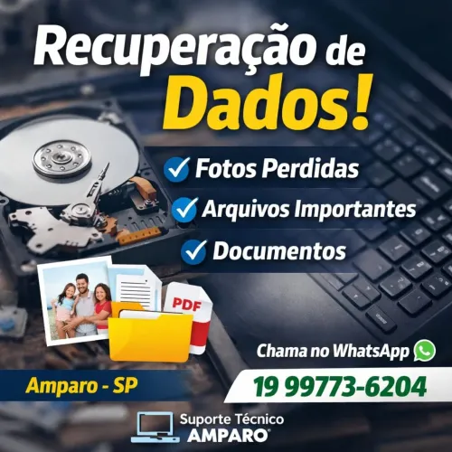 Recuperação de dados em Amparo - Fotos, arquivos e documentos