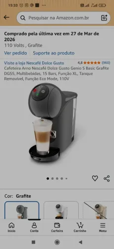 Cafeteira Nescafé Dolce Gusto Genio S basic + 12 meses de garantia estendida