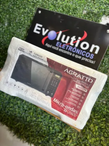 Micro-ondas 32 Litros 1.400W COR PRETA AGRATTO - PRODUTO NOVO COM GARANTIA