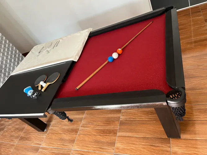 Mesa 3 em 1 (Jantar, Sinuca e ping-pong)