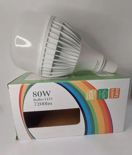 Lampada Led Alta Potência 80W 6500K Bivolt bocal E27/E40