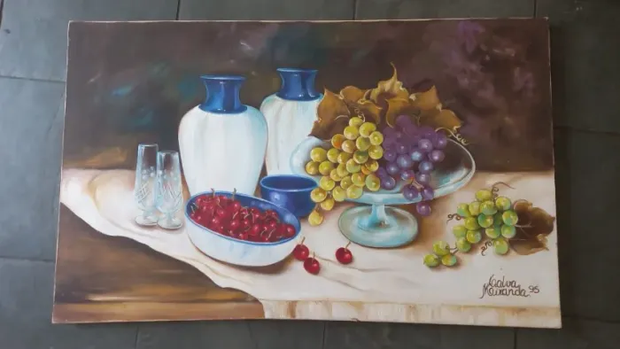 Uvas e vinhos - quadro