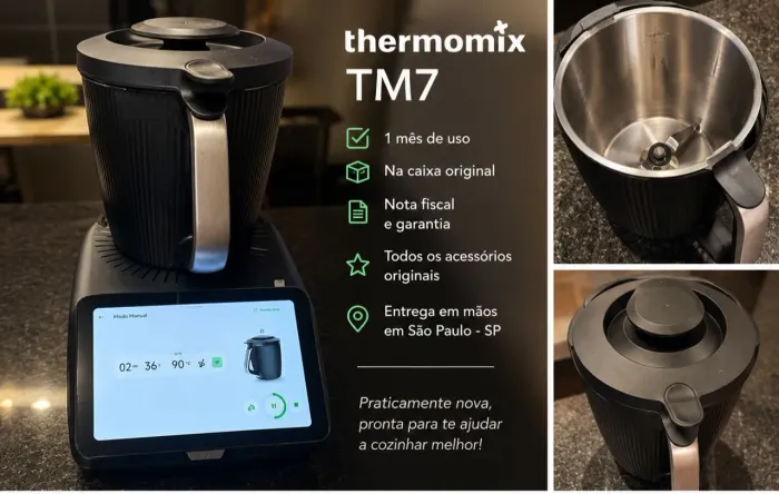 Thermomix TM7 NOVA - 1 mês de uso - Na Caixa - NF e Garantia