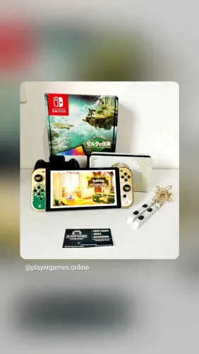 DESBLOQUEADO!! Nintendo Switch OLED Edição Especial Zelda Impecável!! (Aceito Cartão)