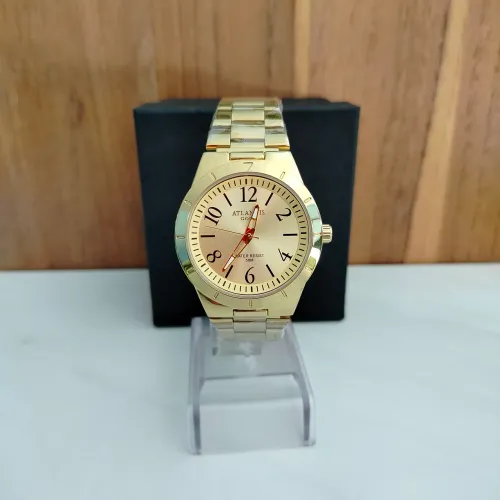 Novo atlantis gold original relógio de pulso