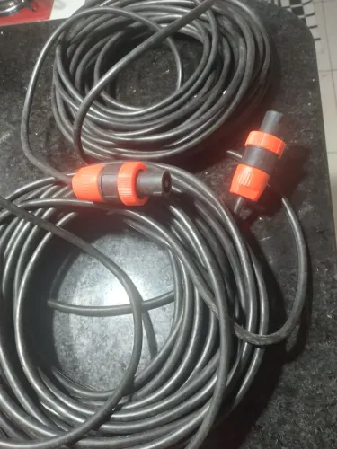 Par Cabo PP mono 15mt cada Dj banda p Caixa de Som