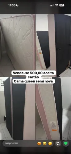 Cama queen ley colchões 