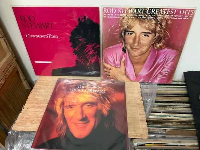 3 LPs Rod Stewart: Downtown Train / The Best Of / Greatest Hits