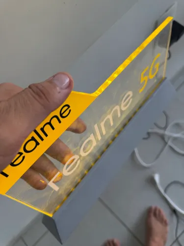 Placa decorativa da Realme Leed para Loja de celular