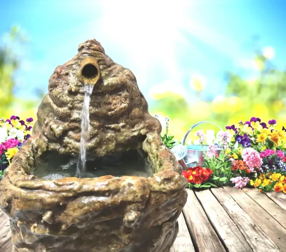 Fonte de Água Cascata Decorativa - Relaxamento e Feng Shui
