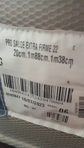 IMPERDÍVEL Colchao casal Saude Extra Firme + Base Sommier <br>R$ 2.398,00 á vista