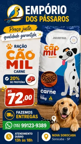 Ração para cachorro 15 kg