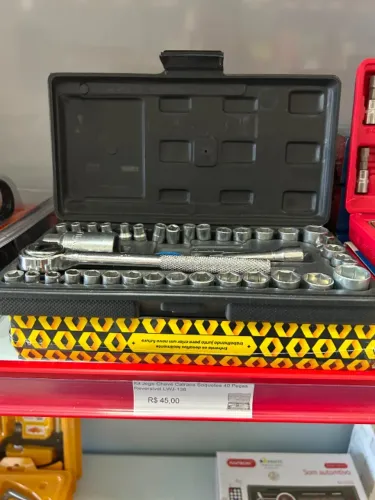 Kit Chave Catraca Soquetes 40 Peças Reversível