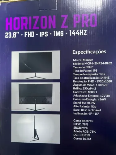 Monitor Gamer Horizon Z Pro 24 Pol 144Hz